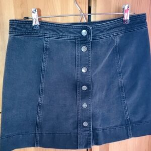 Madewell Black Denim Mini Skirt